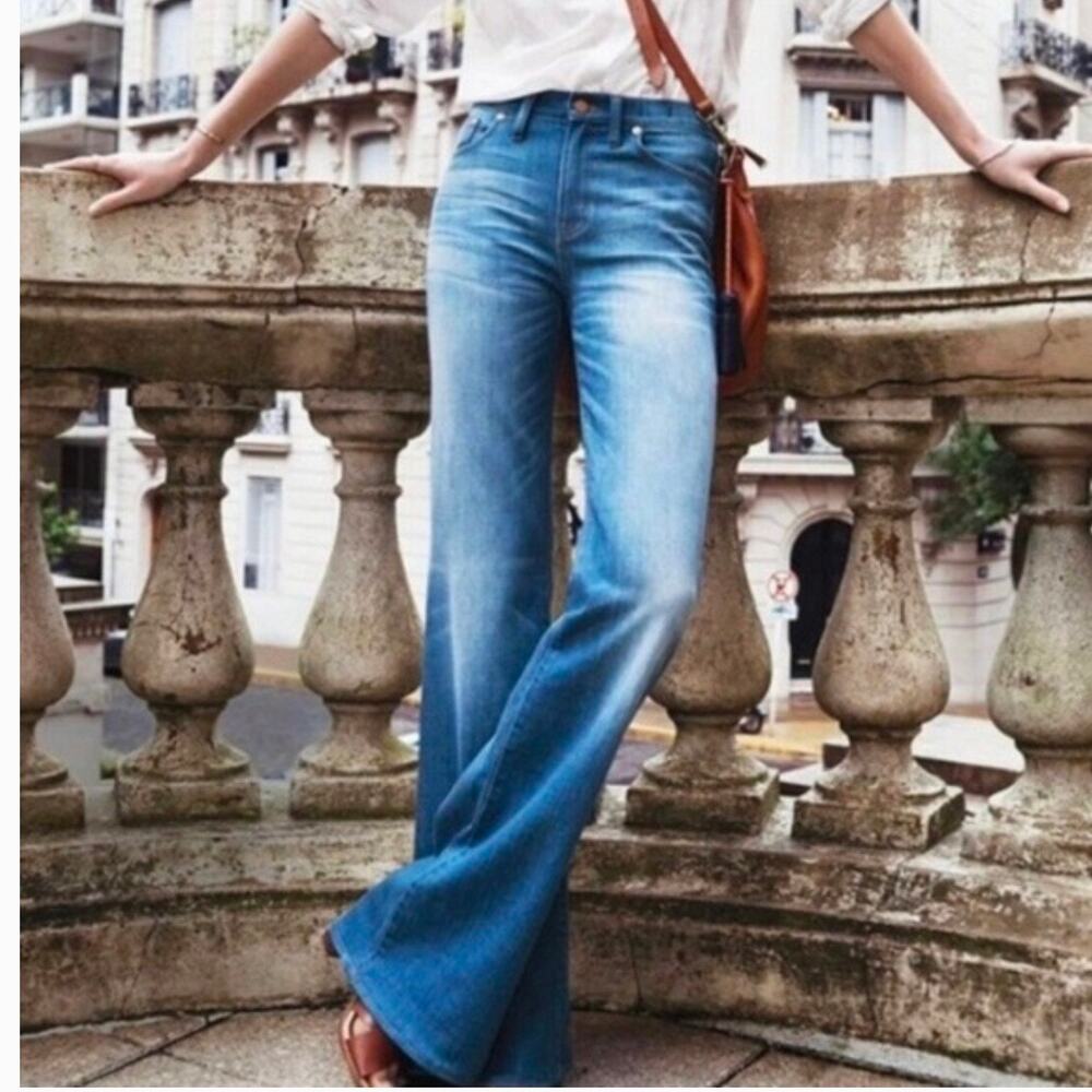 Madewell Flea Market Flare Jeans Women's 29 Medium Wash 30" Inseam Retro 70s 90s
